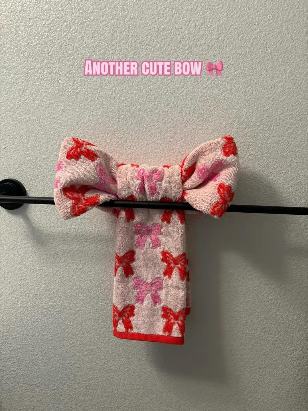 towel folded into a bow